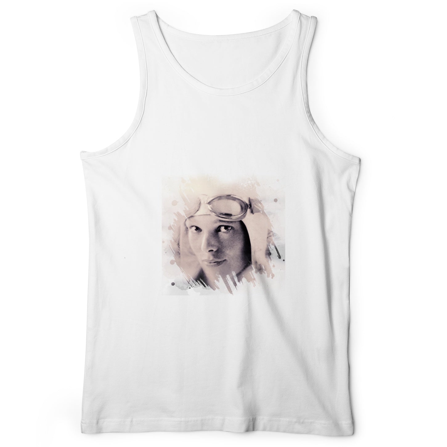 Amelia Earhart in Color Tank