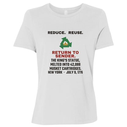 Return To Sender King's Statue 1776 Women's T-Shirt