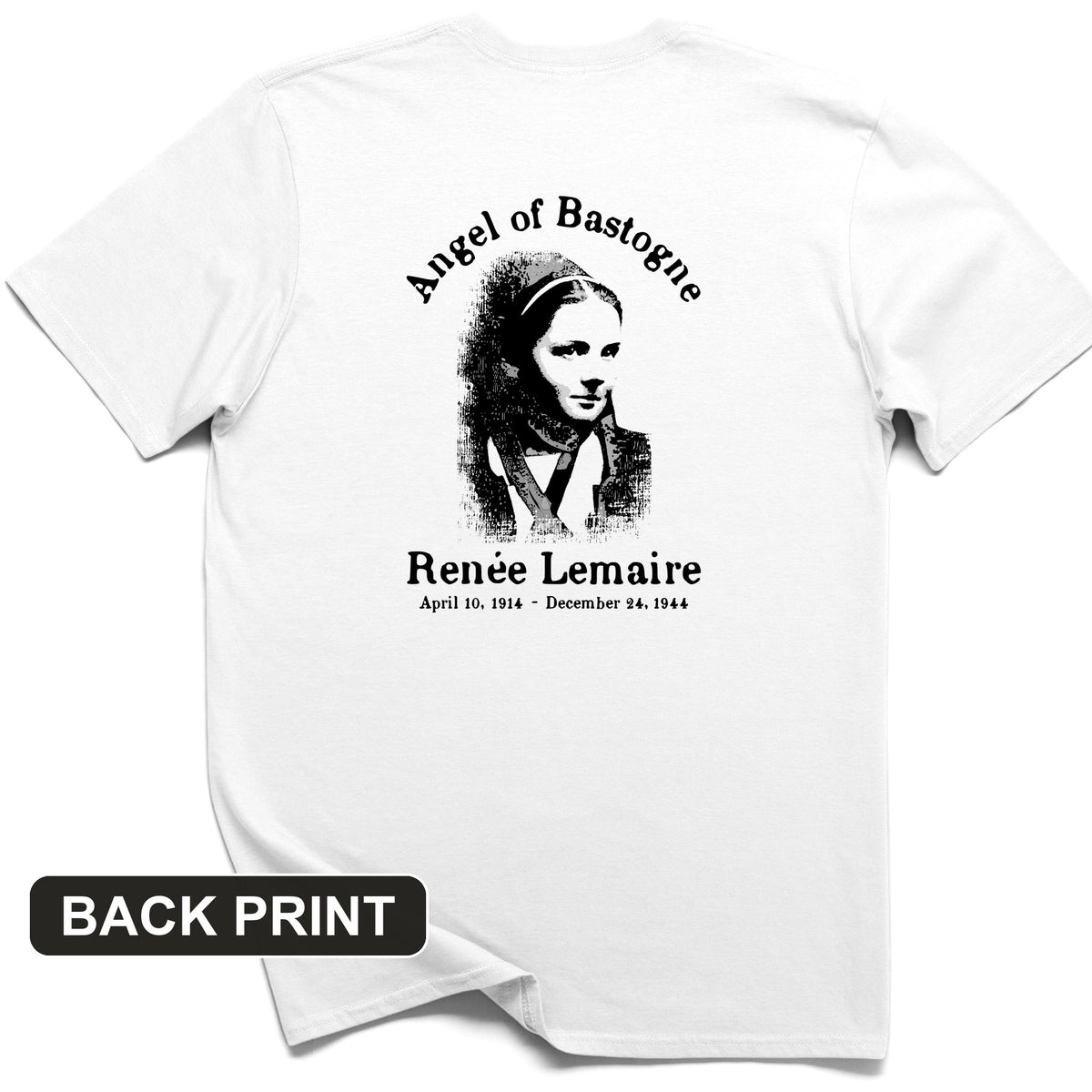 Angel of Bastogne Back Print T-Shirt