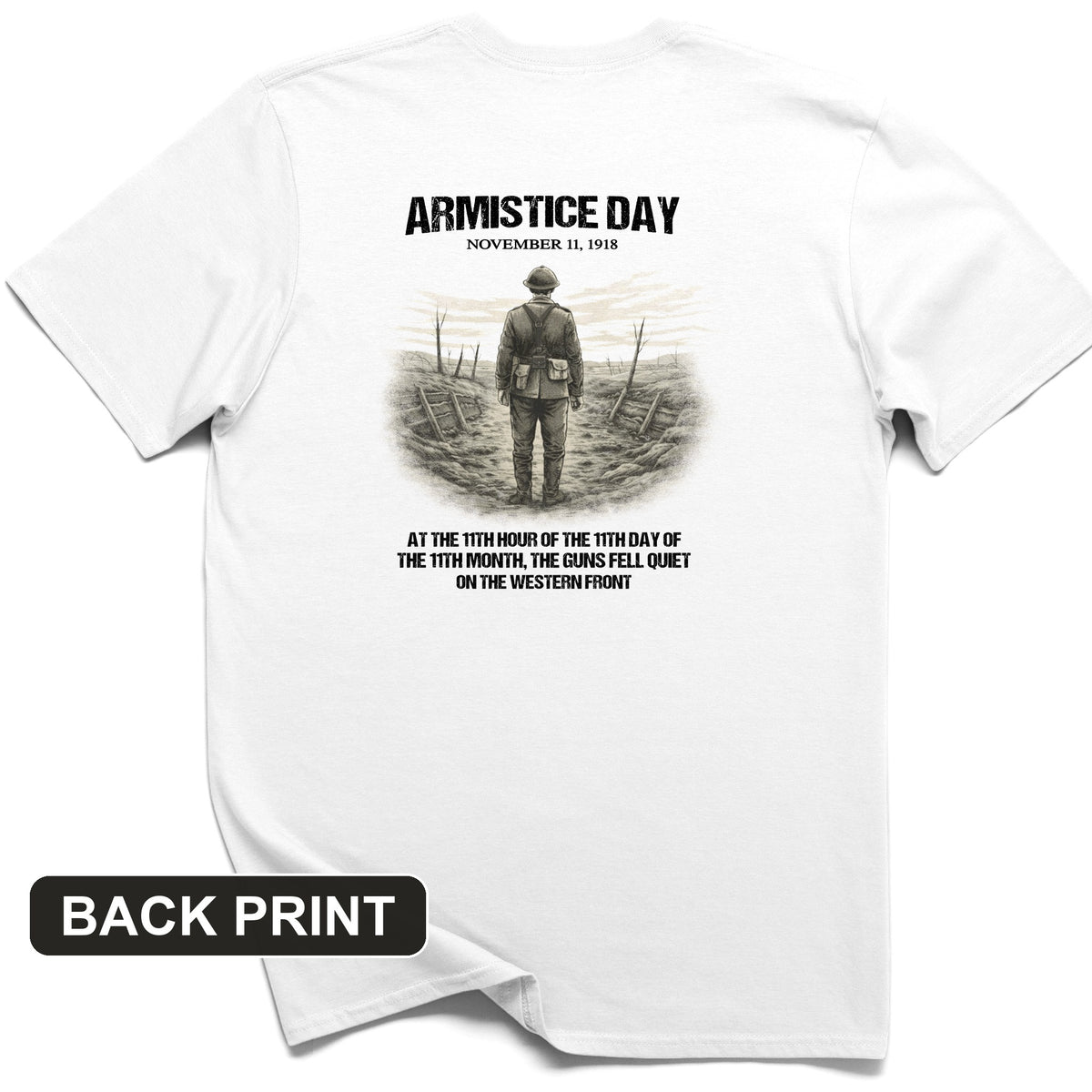 Armistice Day Back Print T-Shirt
