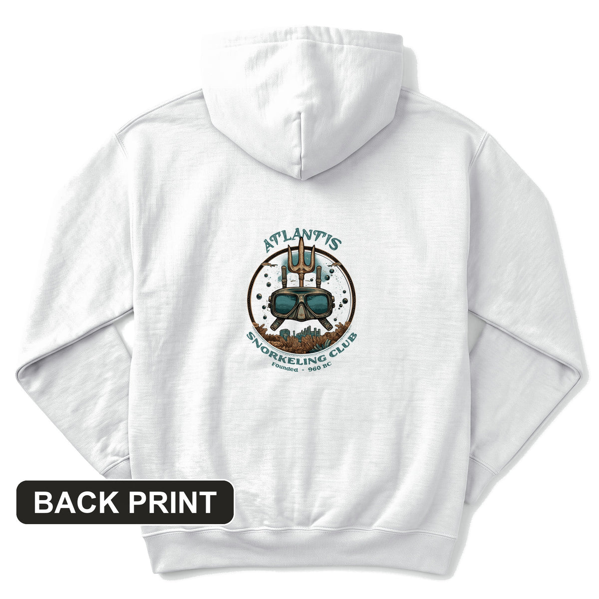 Atlantis Back Print Hoodie
