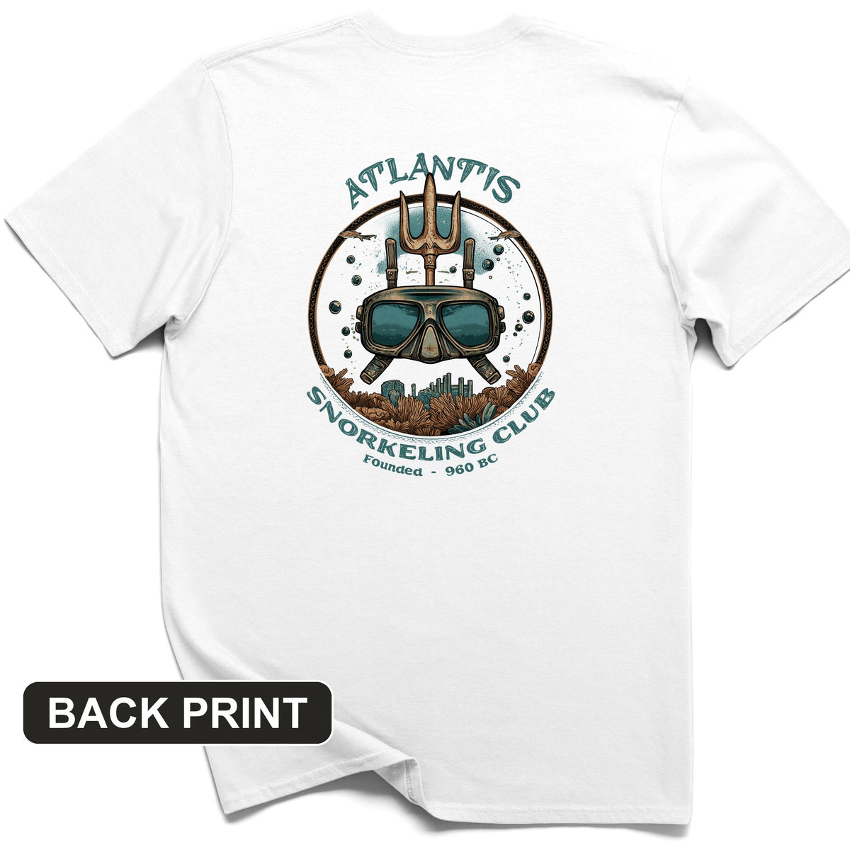Atlantis Back Print T-Shirt