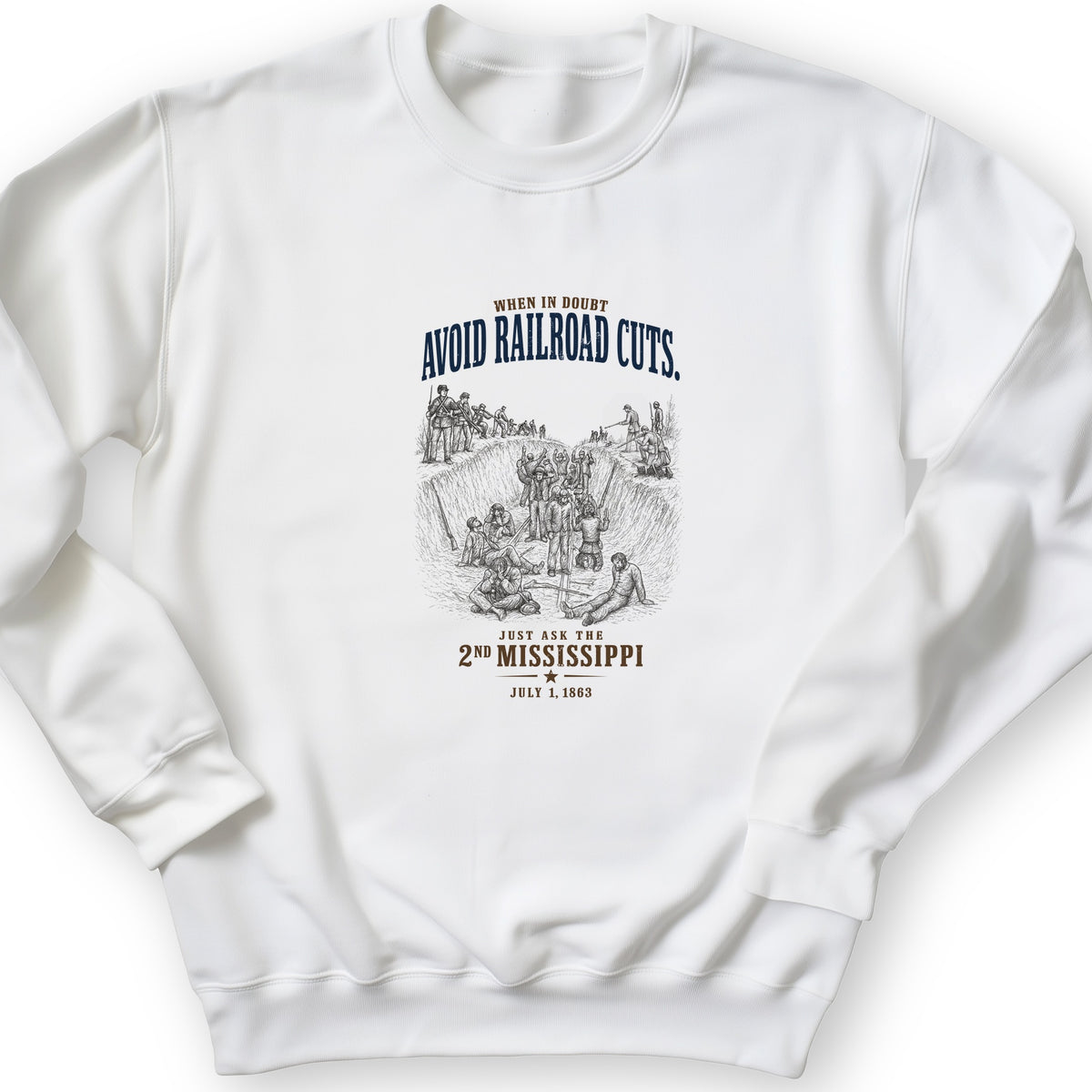 Avoid Railroad Cuts Crewneck