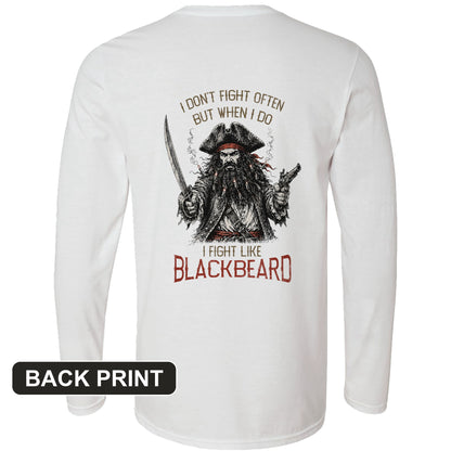 Blackbeard Back Print Long Sleeve T-Shirt
