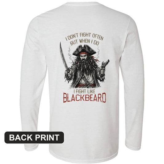 Blackbeard Back Print Long Sleeve T-Shirt