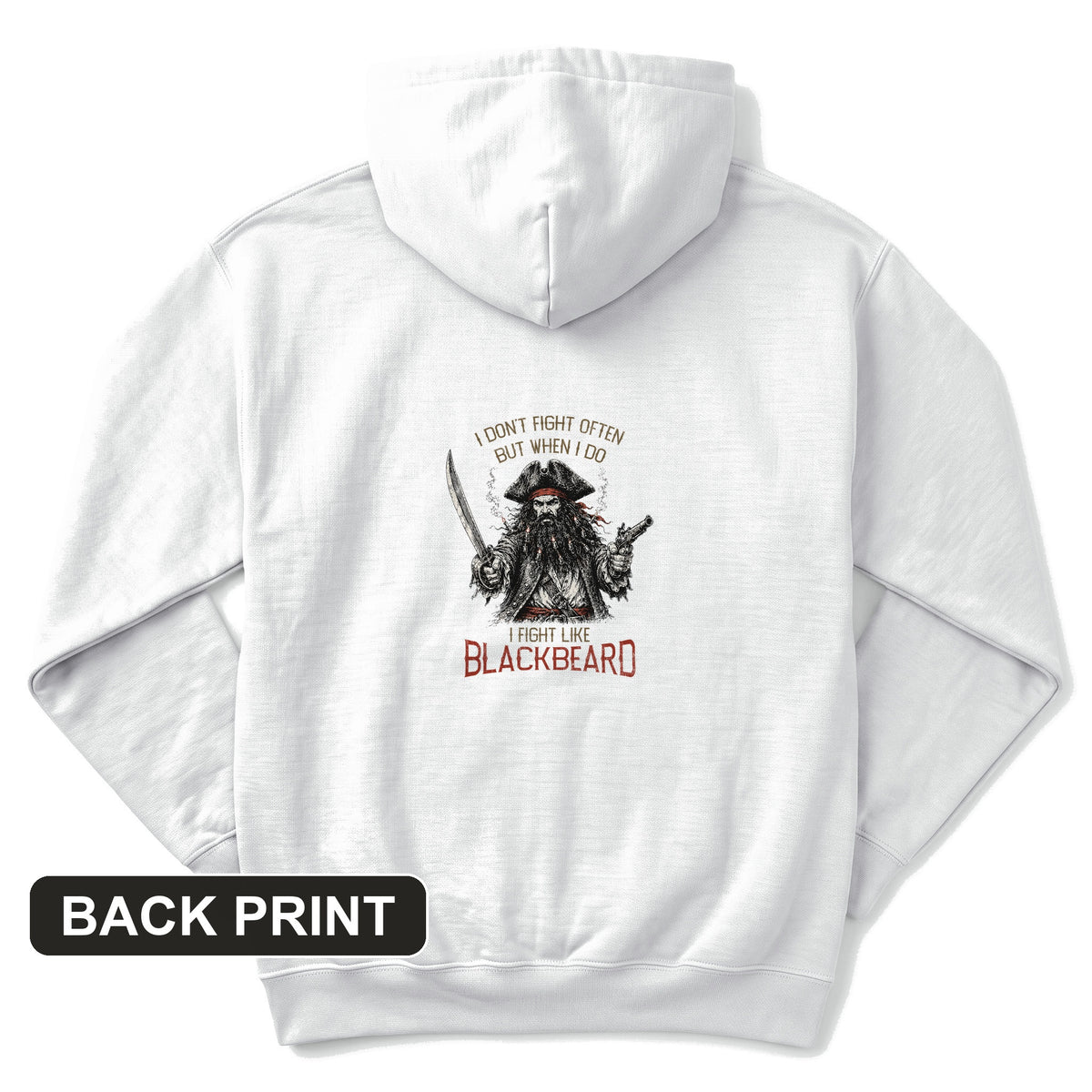 Blackbeard Back Print Hoodie