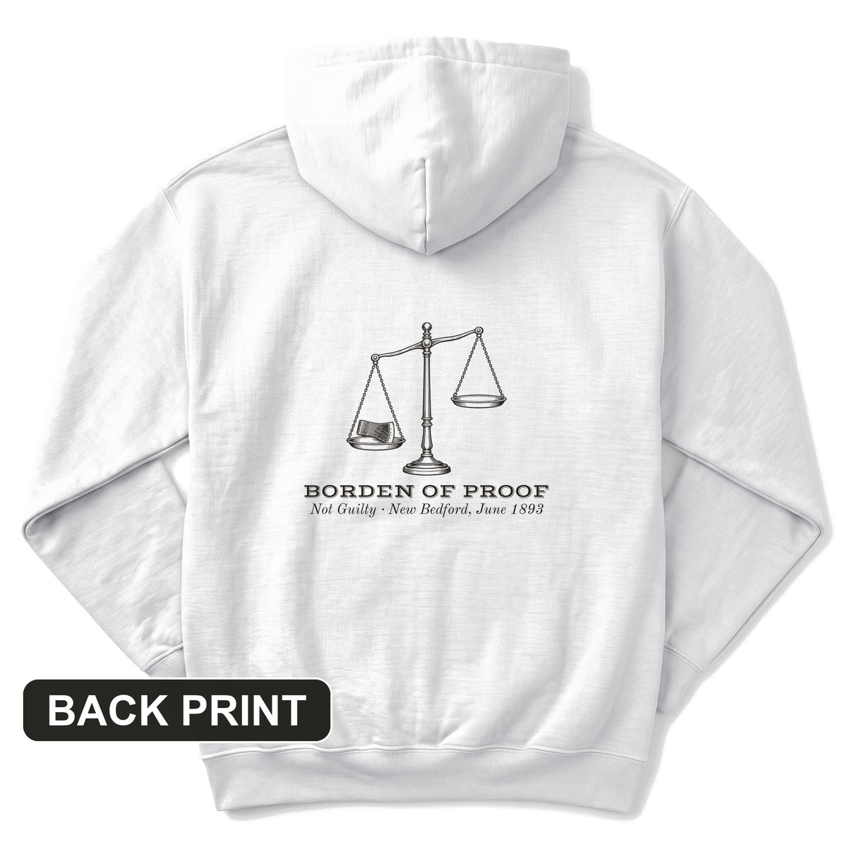 Borden Of Proof Back Print Hoodie