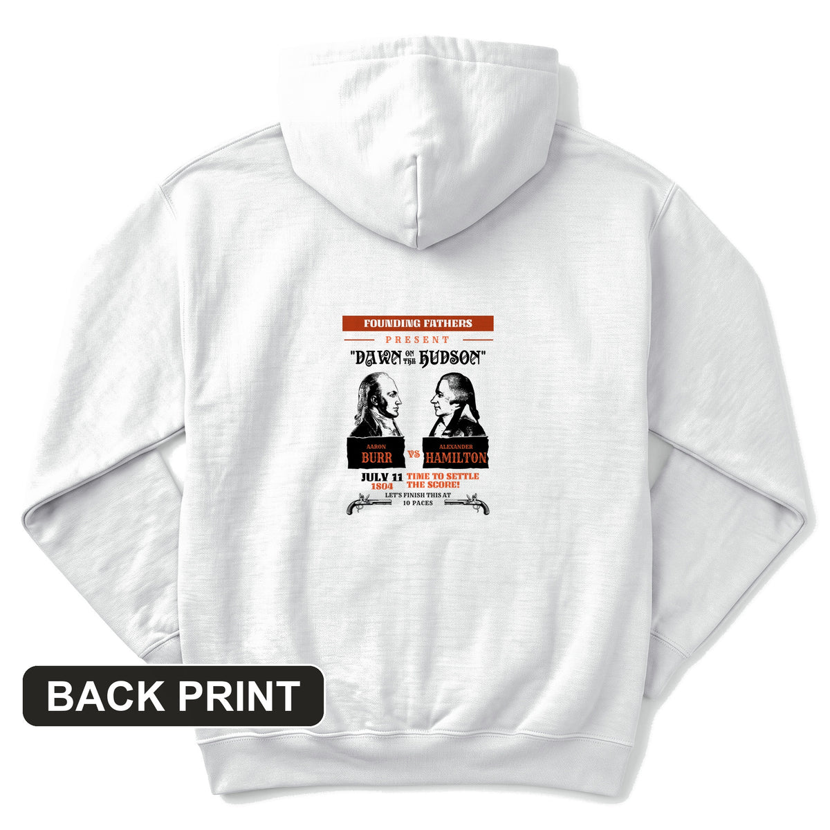 Burr vs Hamilton Back Print Hoodie
