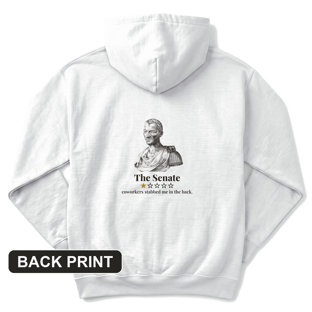 Caesar Senate Review Back Print Hoodie