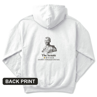 Caesar Senate Review Back Print Hoodie