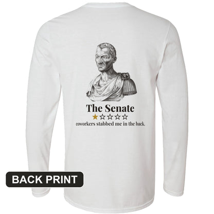 Caesar Senate Review Back Print Long Sleeve T-Shirt