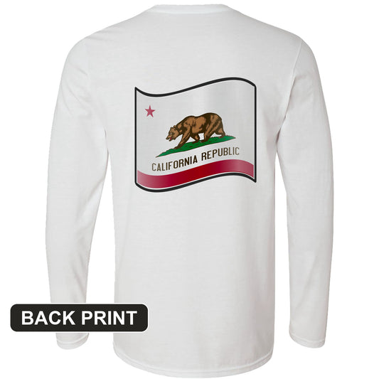 California Republic Back Print Long Sleeve T-Shirt