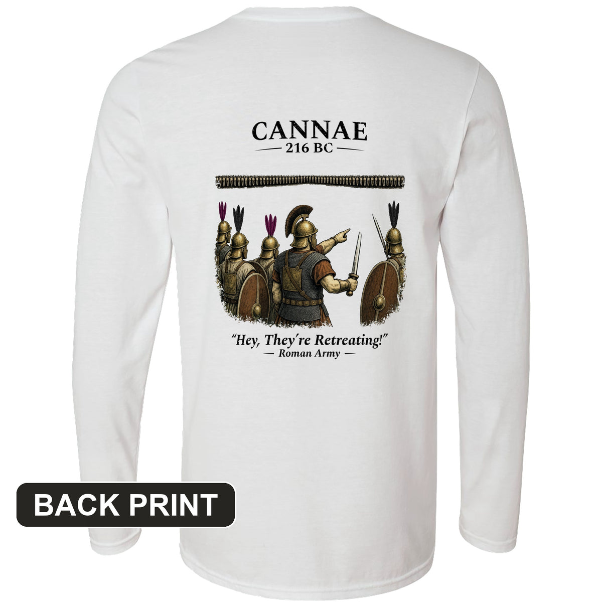 Cannae Back Print Long Sleeve T-Shirt