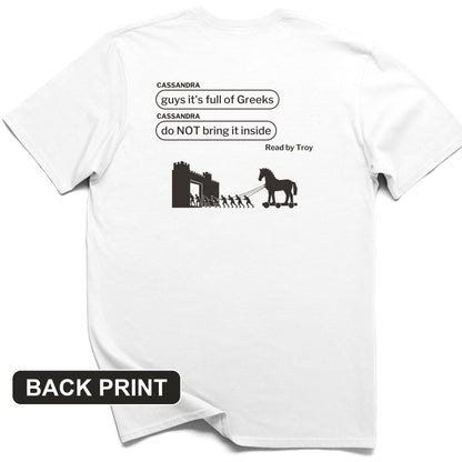 Cassandra Left On Read Back Print T-Shirt