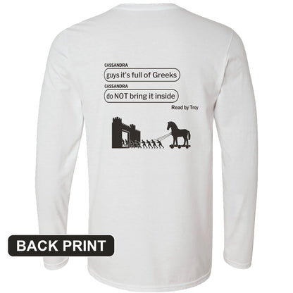 Cassandra Left On Read Back Print Long Sleeve T-Shirt