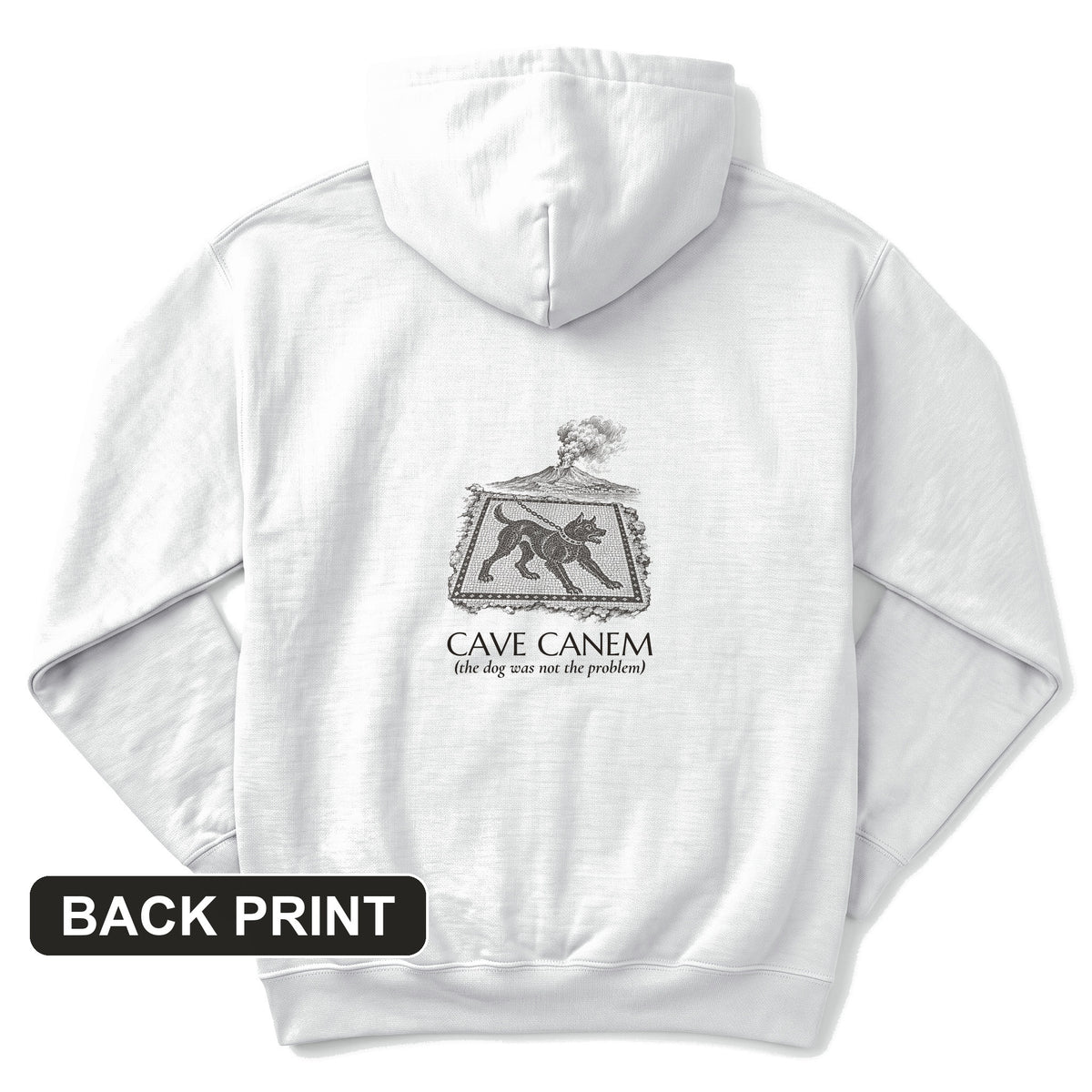 Cave Canem The Dog Was Not The Problem Back Print Hoodie