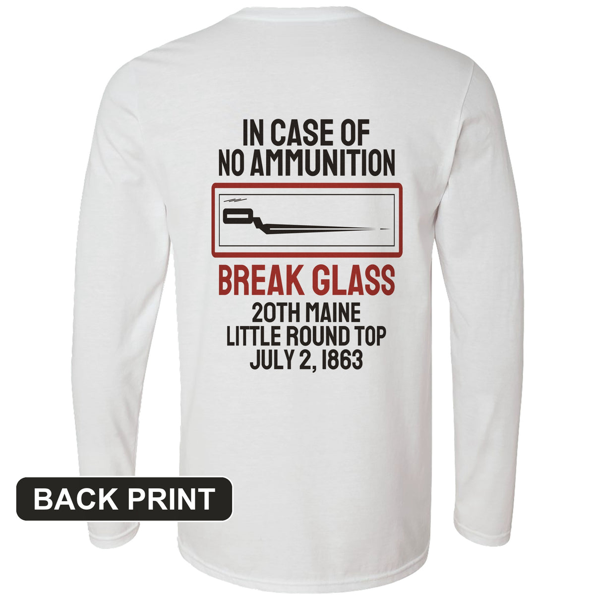Chamberlain Break Glass Little Round Top Back Print Long Sleeve T-Shirt