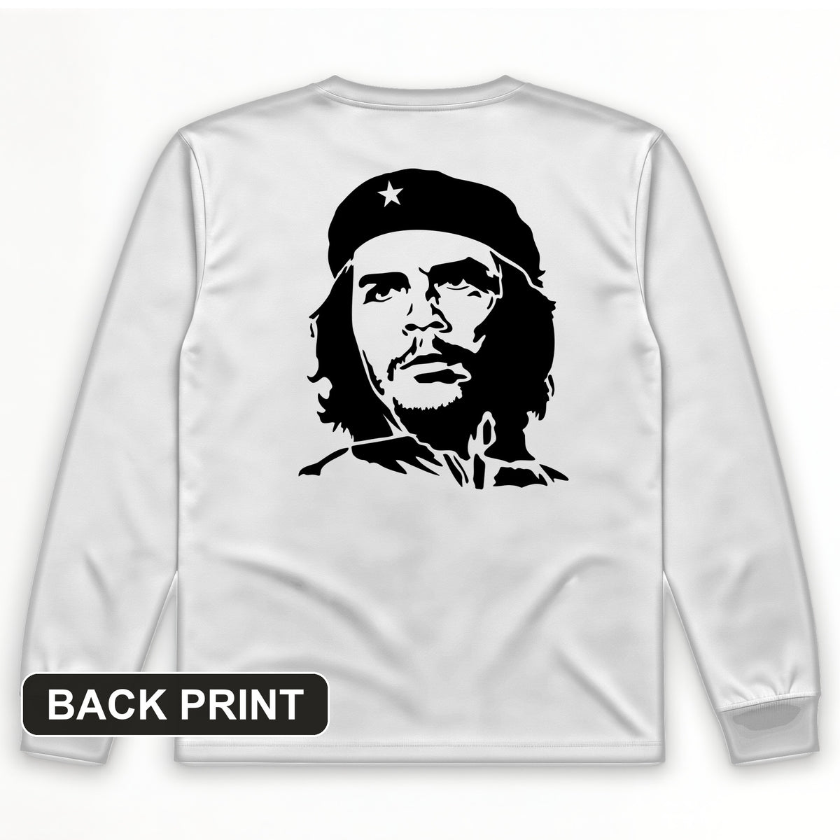 Che Guevara B&W Back Print Long Sleeve T-Shirt