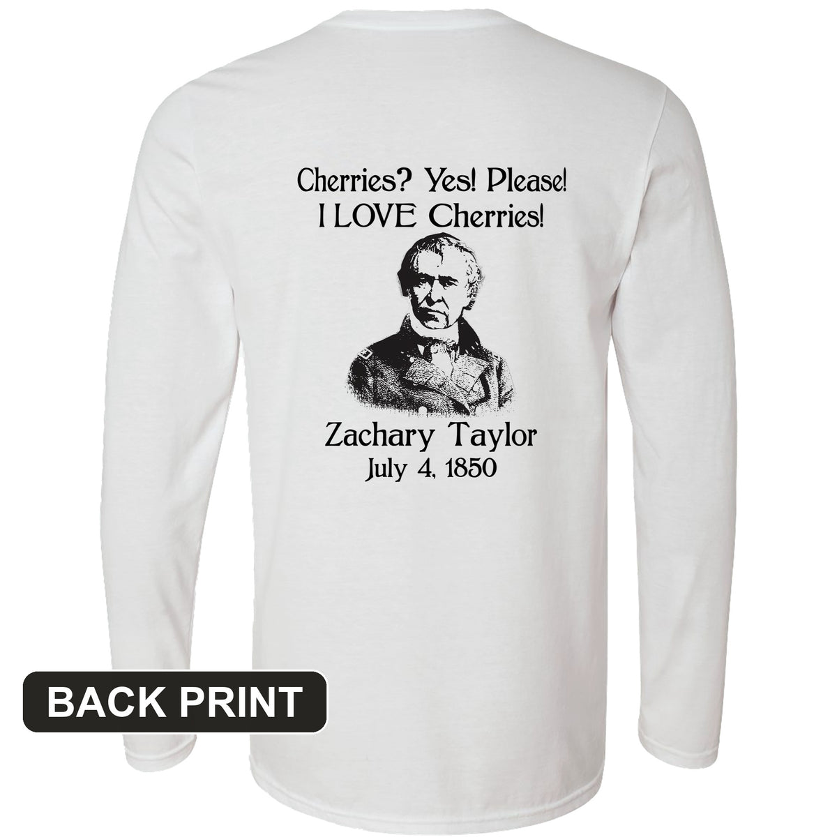 Cherries Back Print Long Sleeve T-Shirt