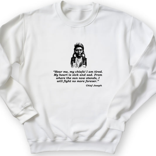 Chief Joseph Fight No More Crewneck