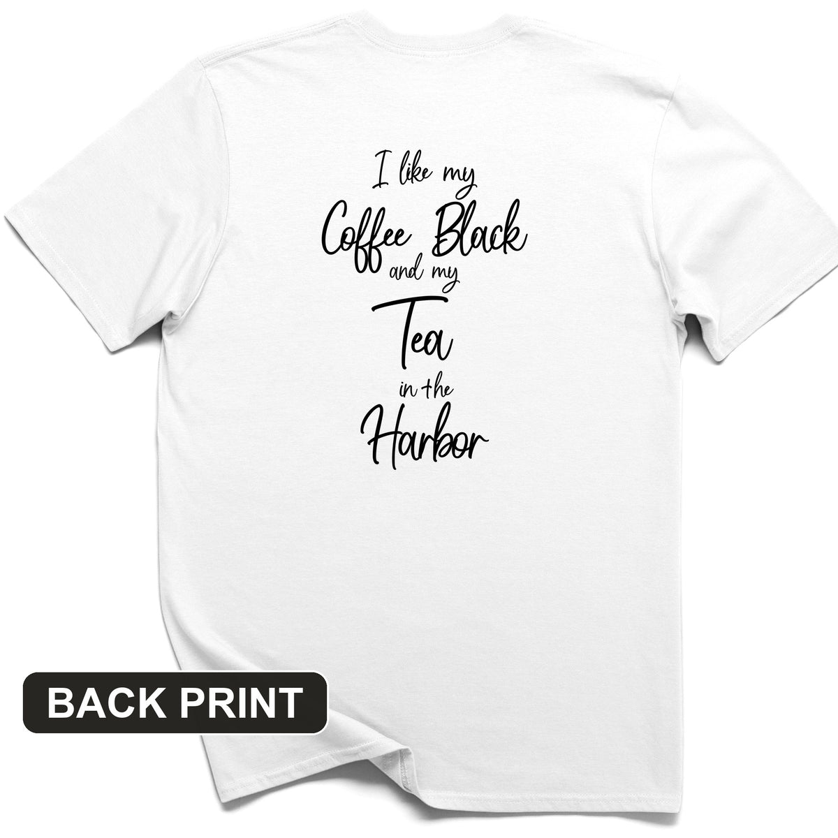 Coffee Black Back Print T-Shirt