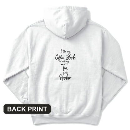 Coffee Black Back Print Hoodie