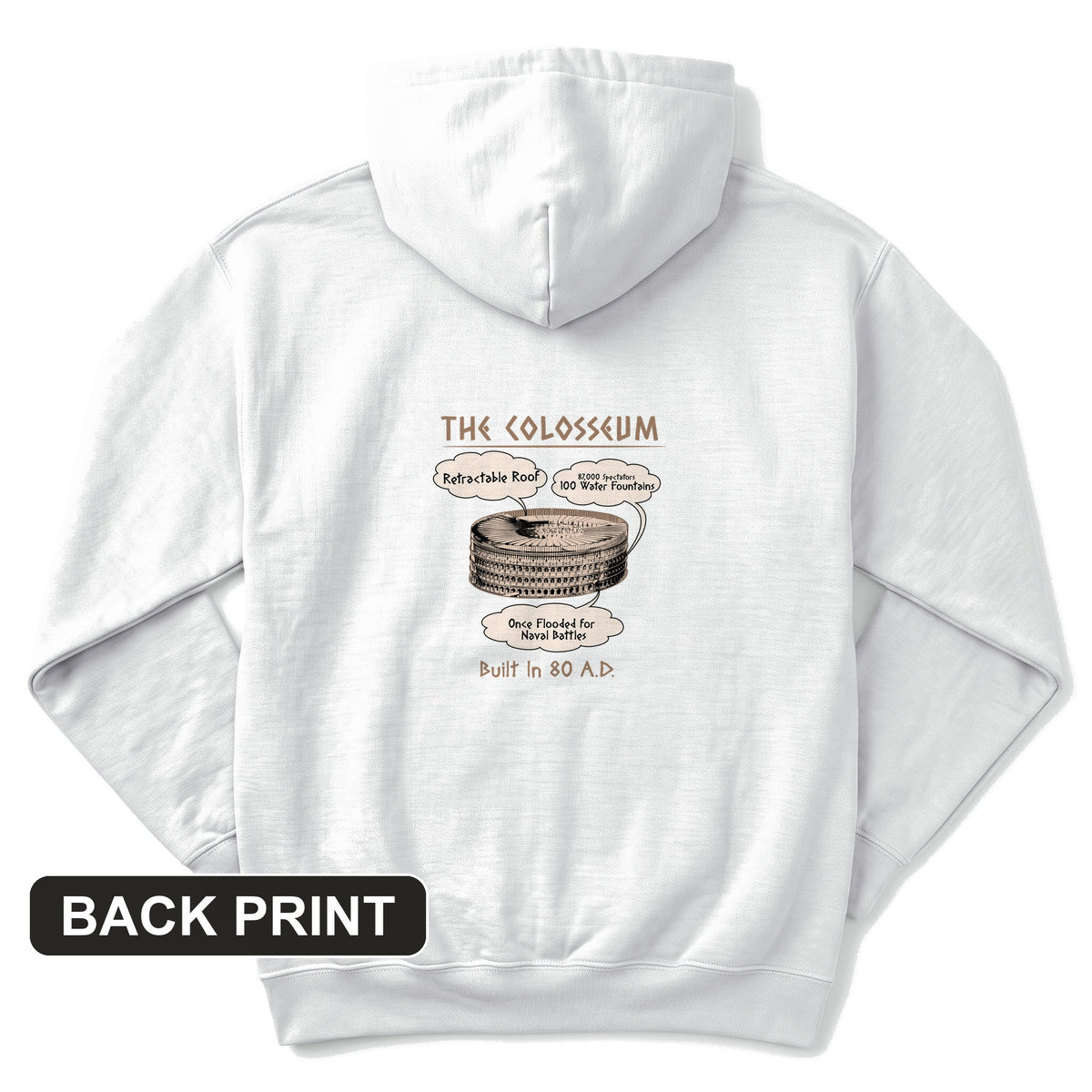 Colosseum Back Print Hoodie
