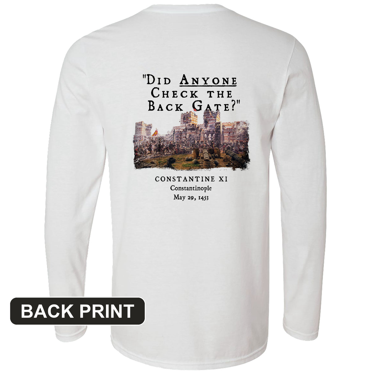 Constantinople Back Print Long Sleeve T-Shirt
