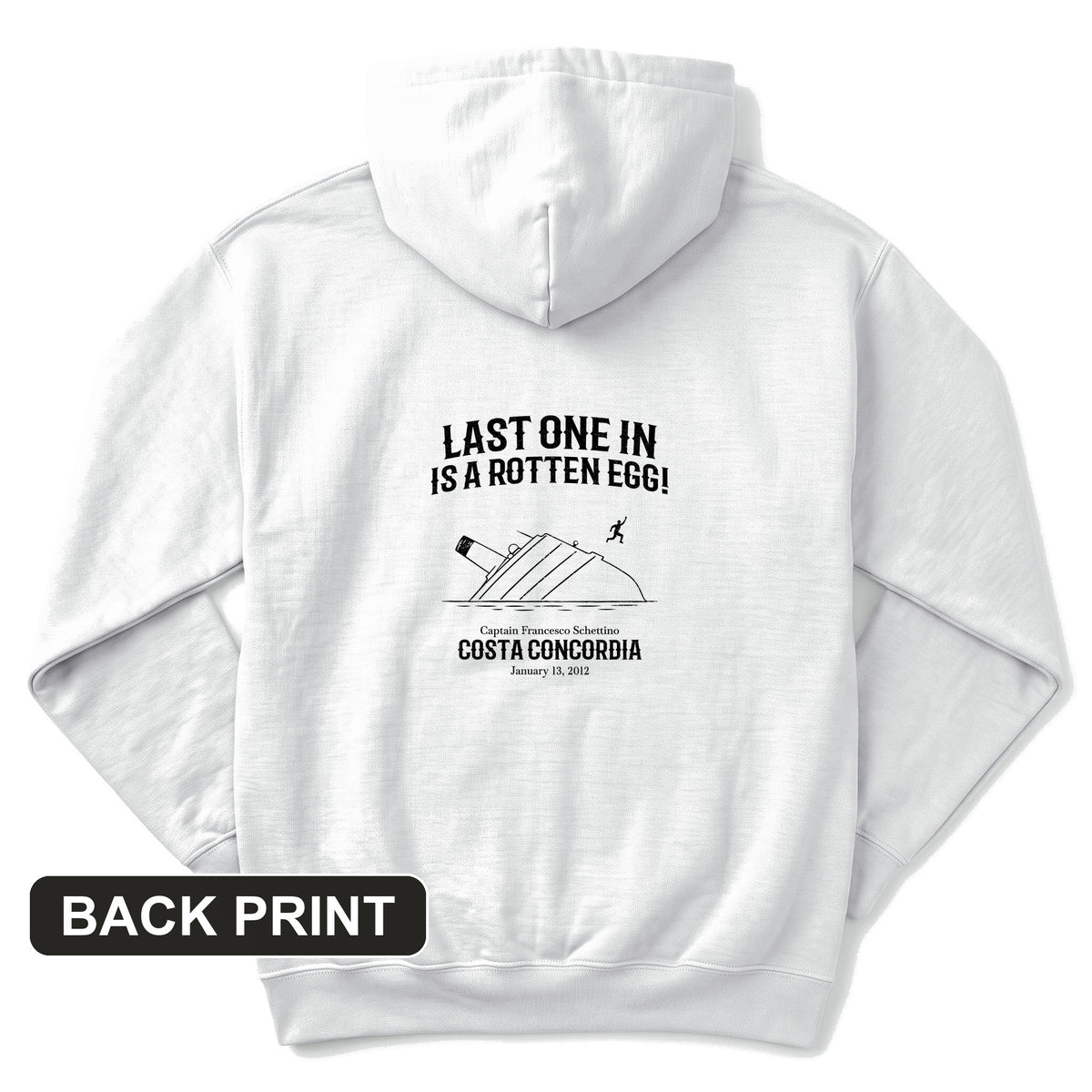 Costa Concordia Back Print Hoodie