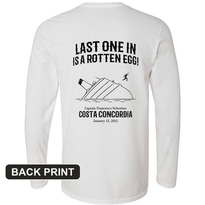 Costa Concordia Back Print Long Sleeve T-Shirt