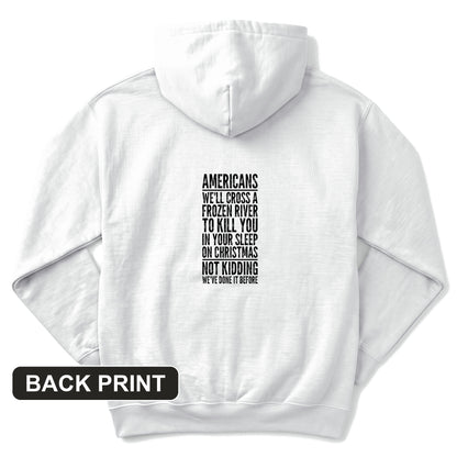 Cross A River On Xmas Back Print Hoodie