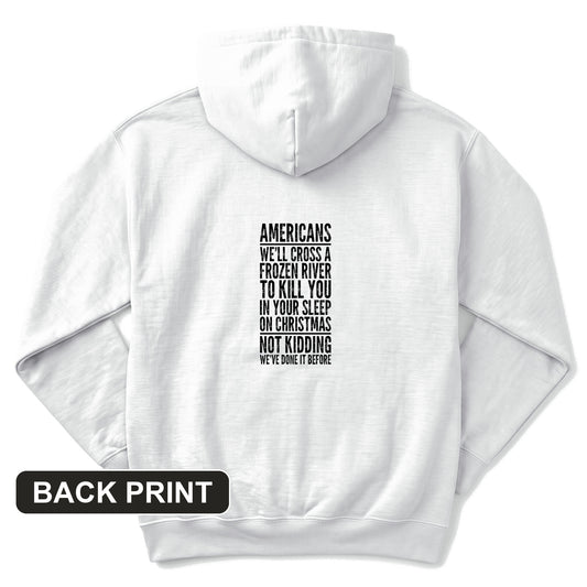 Cross A River On Xmas Back Print Hoodie