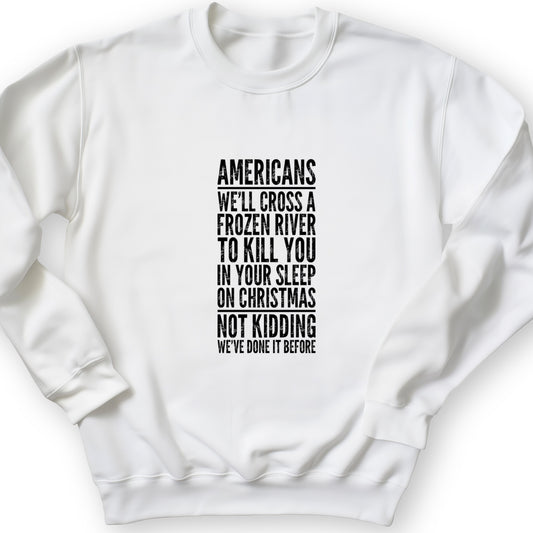 Cross A River On Xmas Crewneck