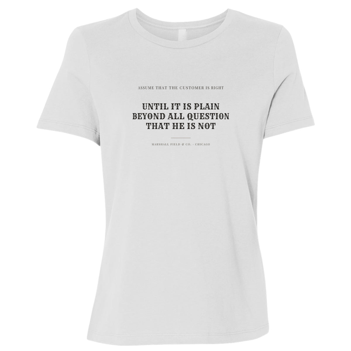 Customer Is Always Right Until Women's T-Shirt