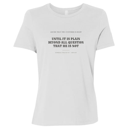 Customer Is Always Right Until Women's T-Shirt