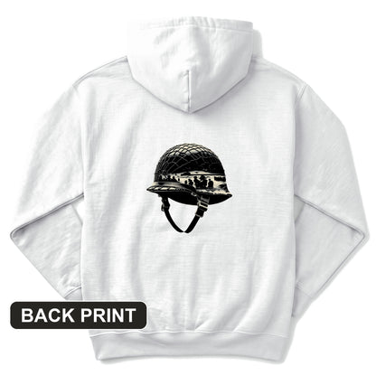 D-Day Helmet Back Print Hoodie