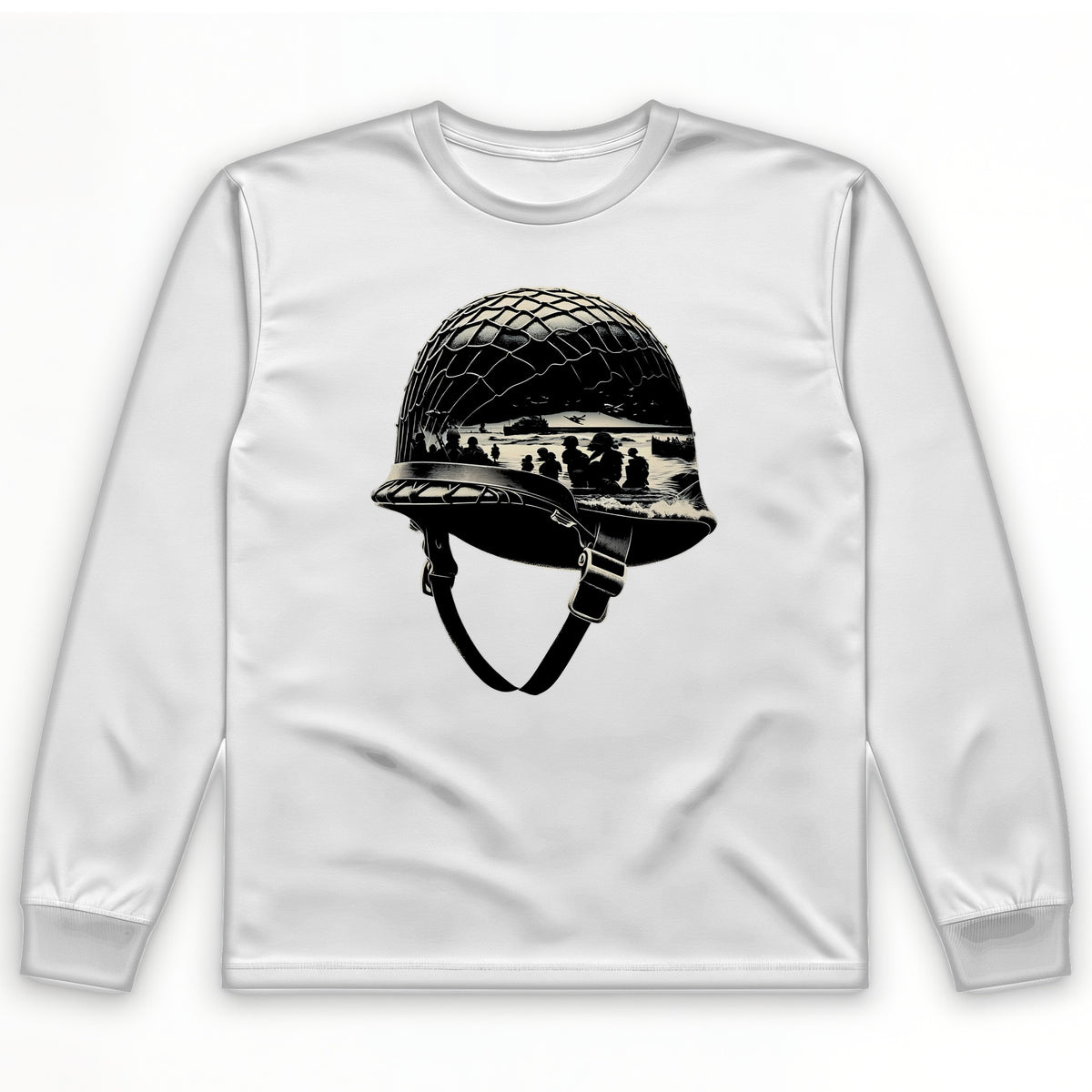 D-Day Helmet Long Sleeve T-Shirt