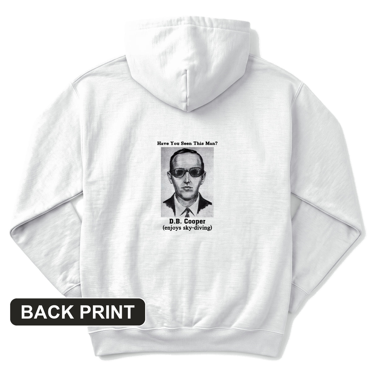 DB Cooper Back Print Hoodie