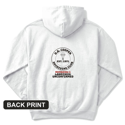 DB Cooper Skydiving Club Back Print Hoodie
