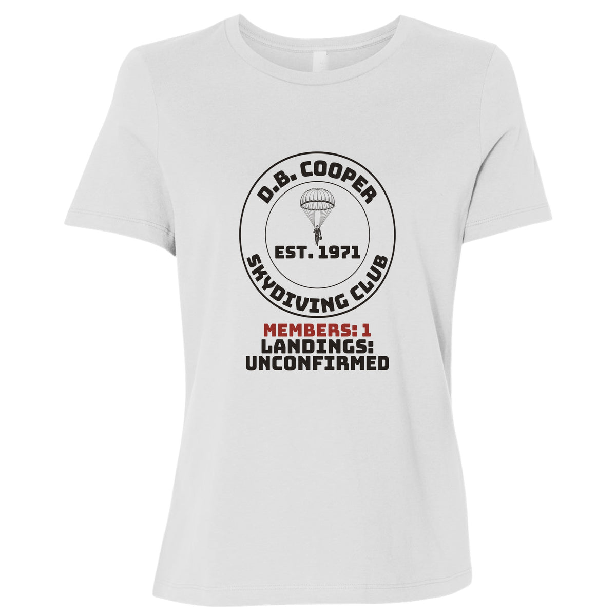 DB Cooper Skydiving Club Women's T-Shirt