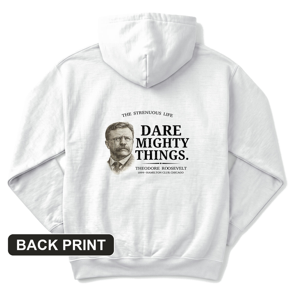 Dare Mighty Things Back Print Hoodie