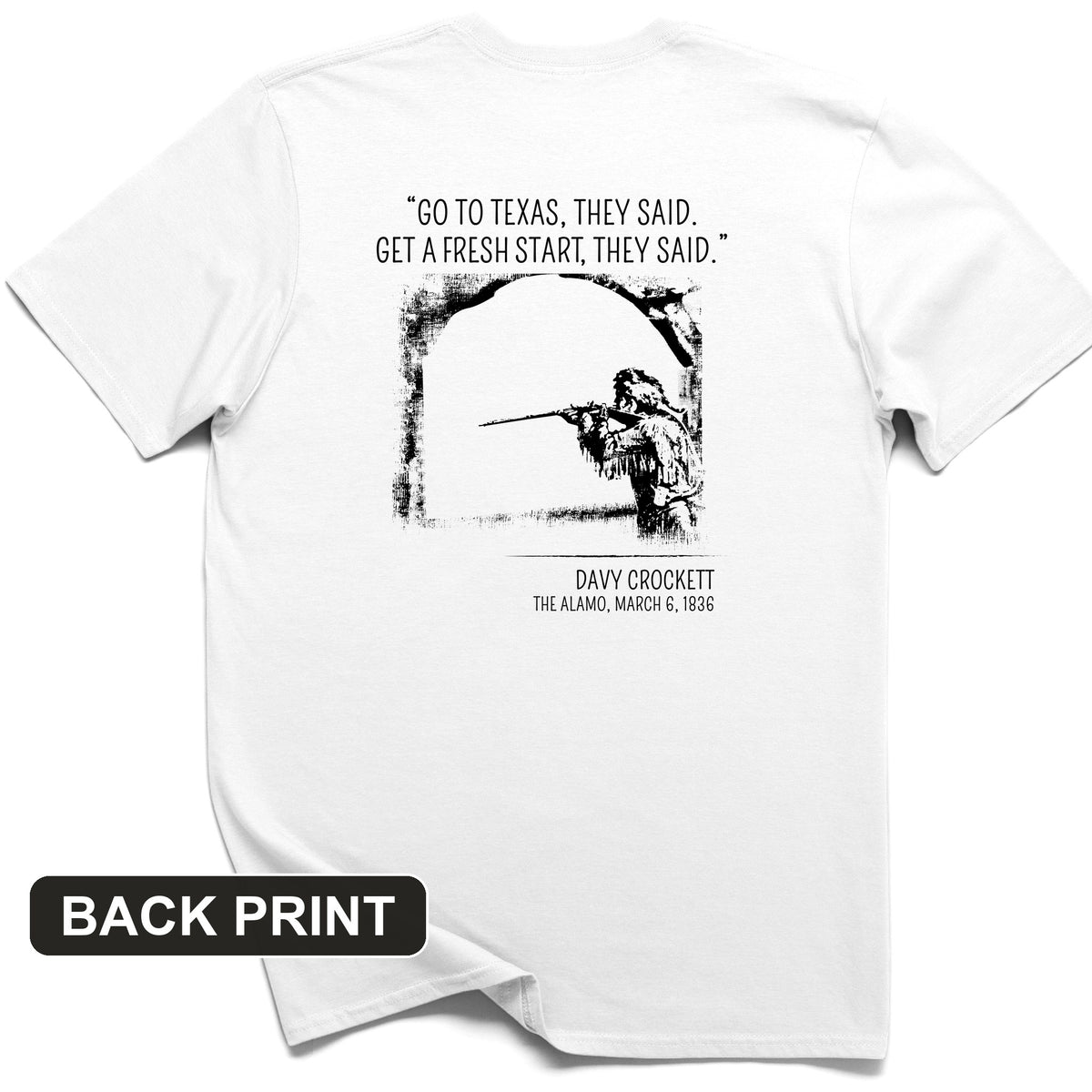 Davy Crockett Back Print T-Shirt