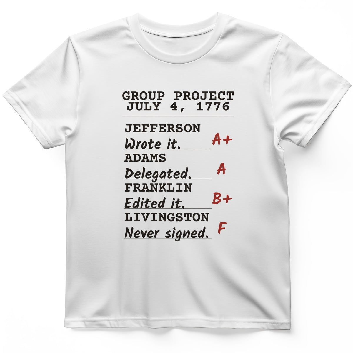 Declaration Of Independence Group Project T-Shirt