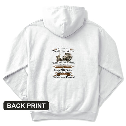 Dividing Forces Back Print Hoodie