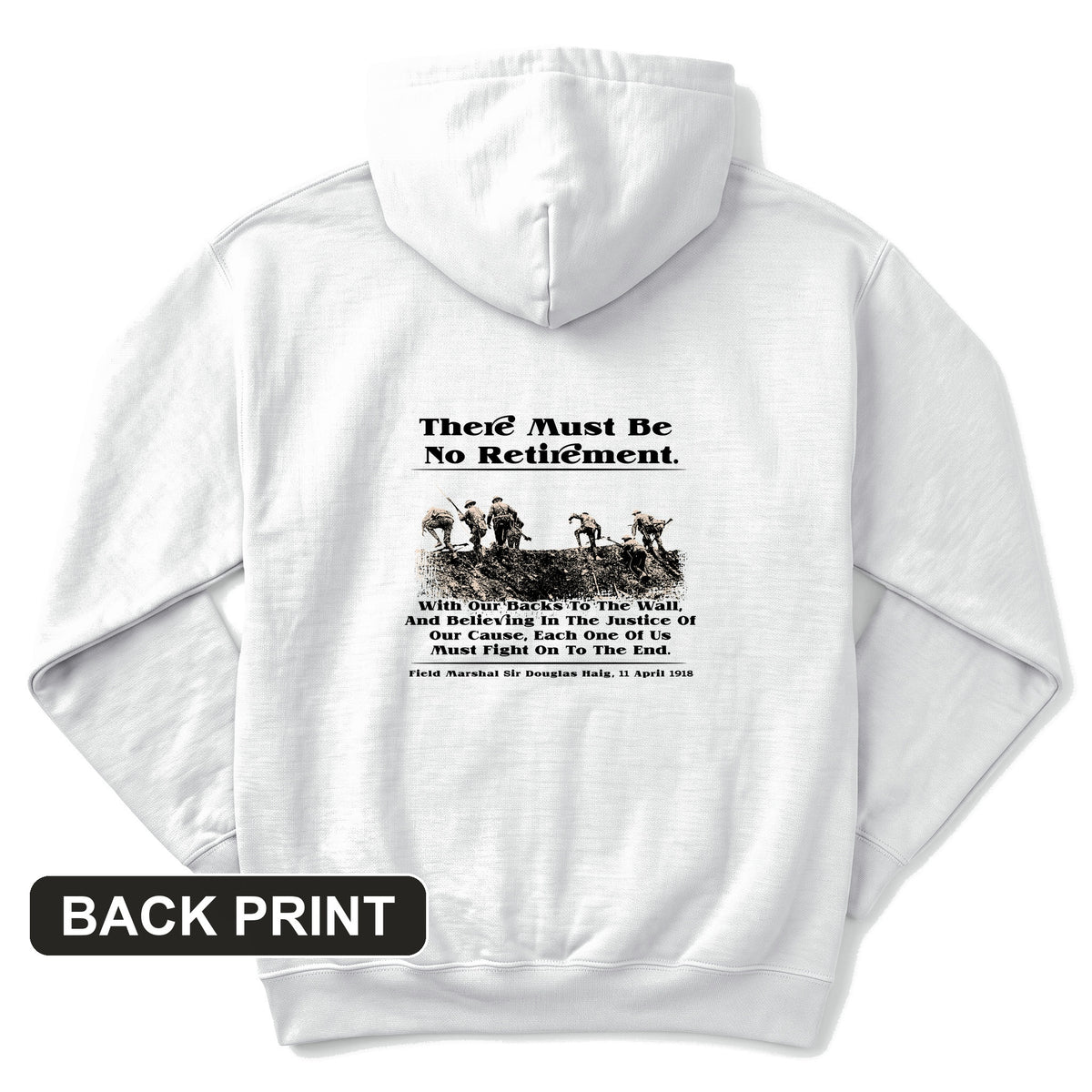 Douglas Haig Back Print Hoodie