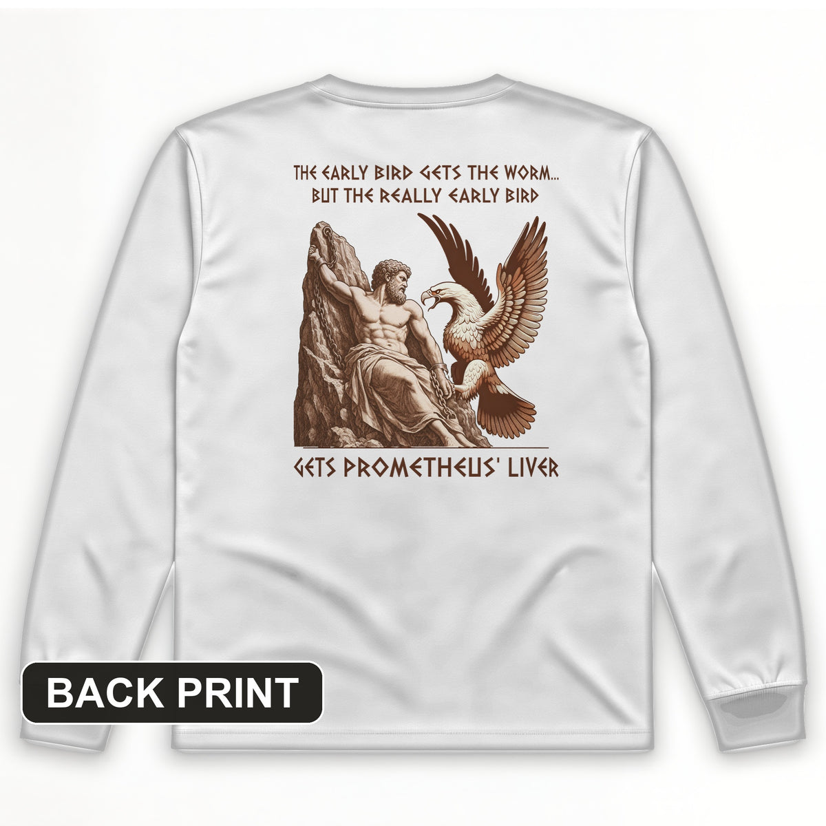 Early Bird Back Print Long Sleeve T-Shirt