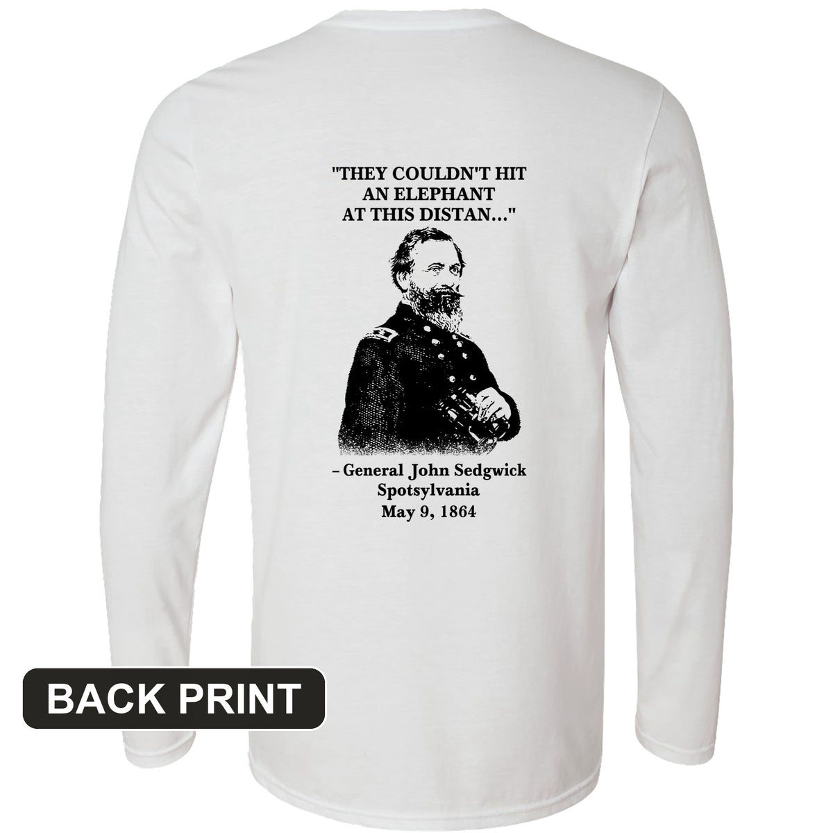 Elephant Back Print Long Sleeve T-Shirt