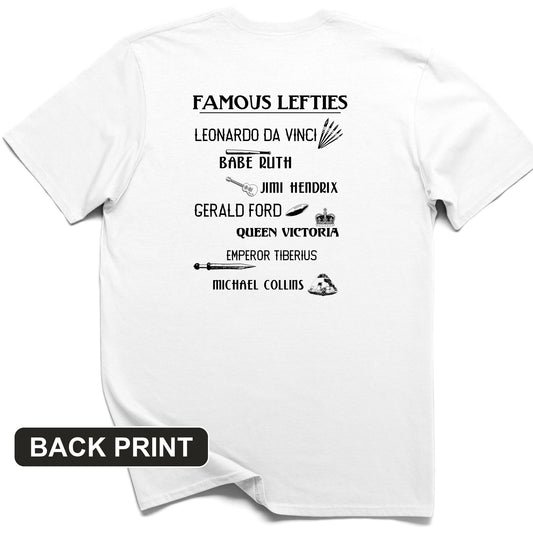 Famous Lefties Back Print T-Shirt