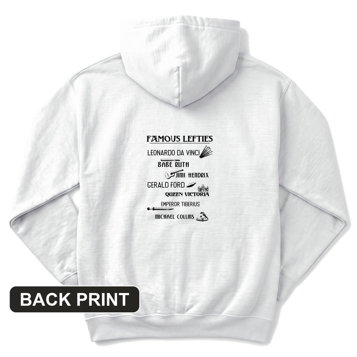 Famous Lefties Back Print Hoodie