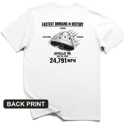 Fastest Humans Back Print T-Shirt